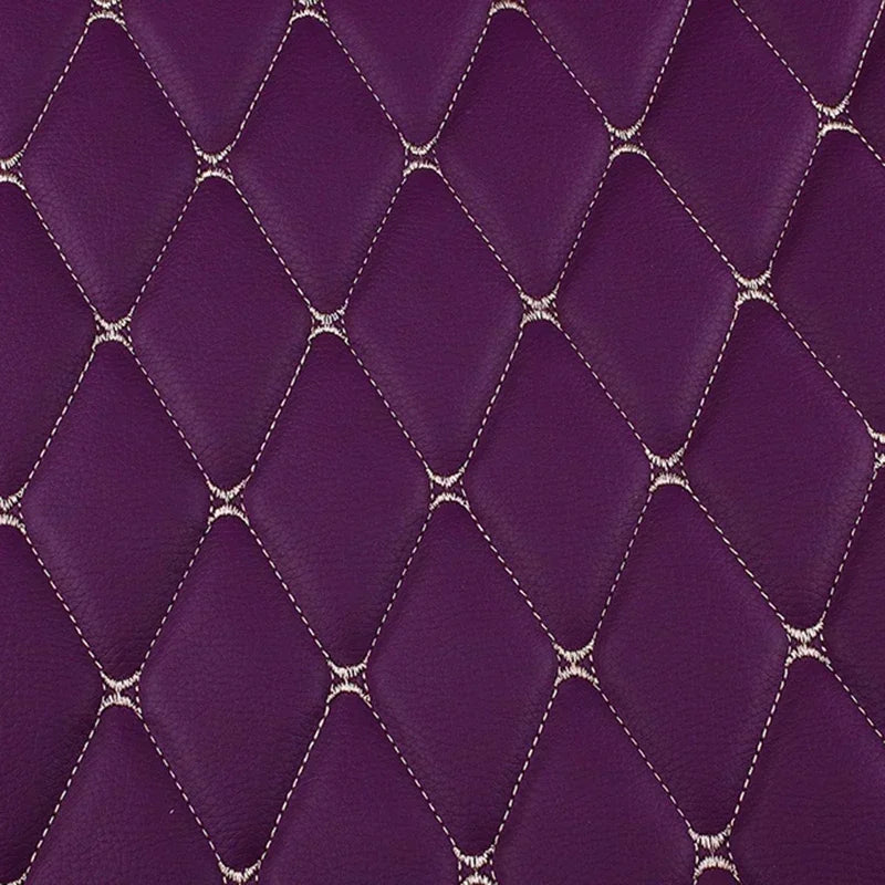 Embroidered Synthetic Leather Fabric with Sponge Lining