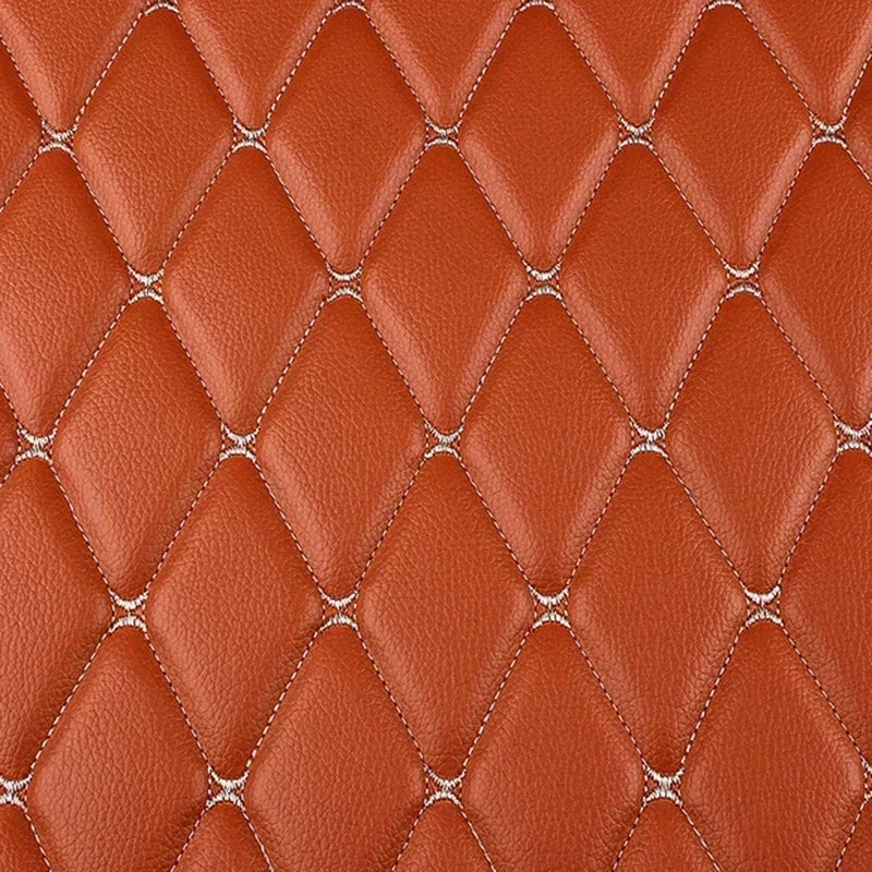 Embroidered Synthetic Leather Fabric with Sponge Lining