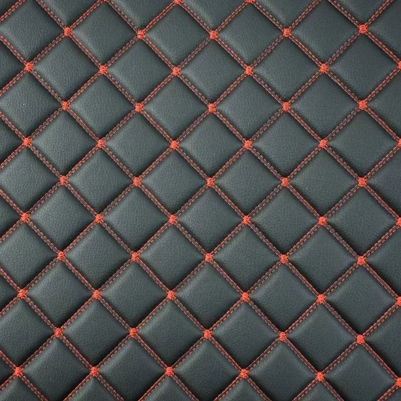 Embroidered Synthetic Leather Fabric with Sponge Lining