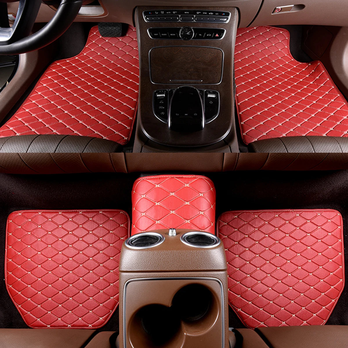 5-Piece Waterproof Leather Car Floor Mats