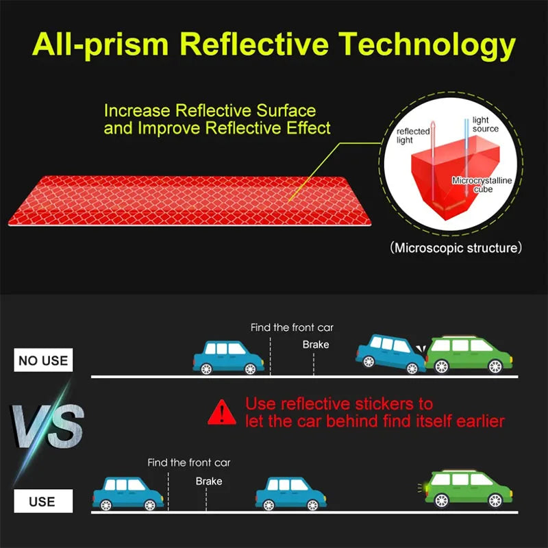 Car Reflective Safety Stripes & Warning Stickers