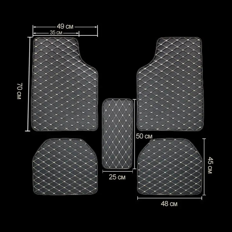 5-Piece Waterproof Leather Car Floor Mats