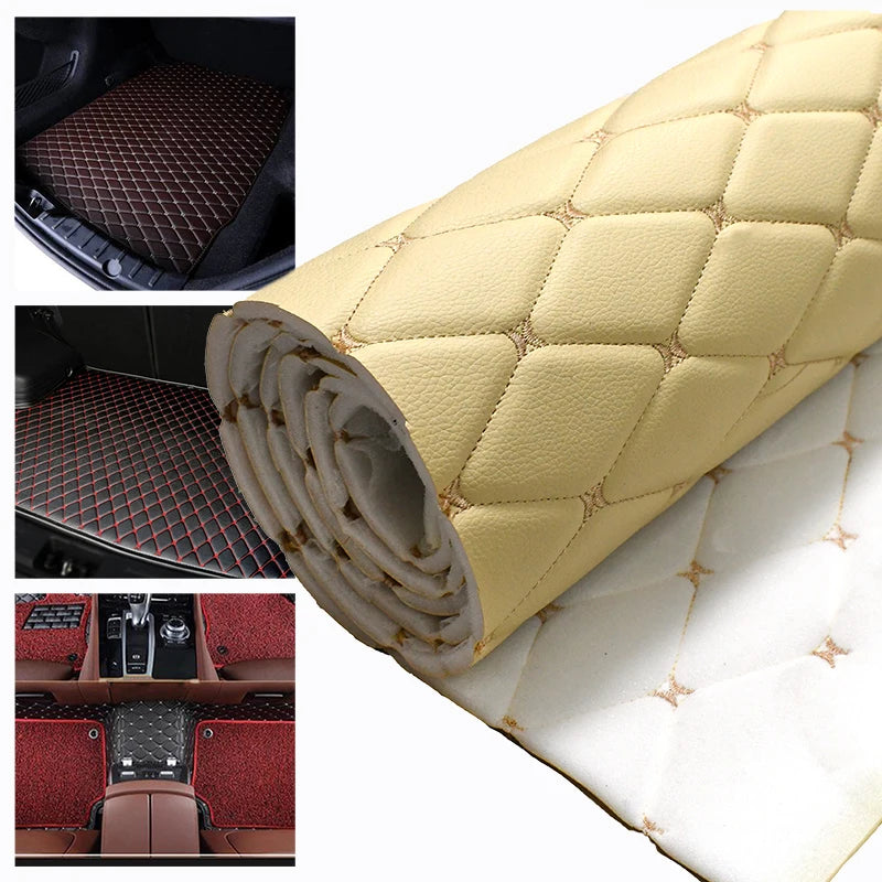 Embroidered Synthetic Leather Fabric with Sponge Lining
