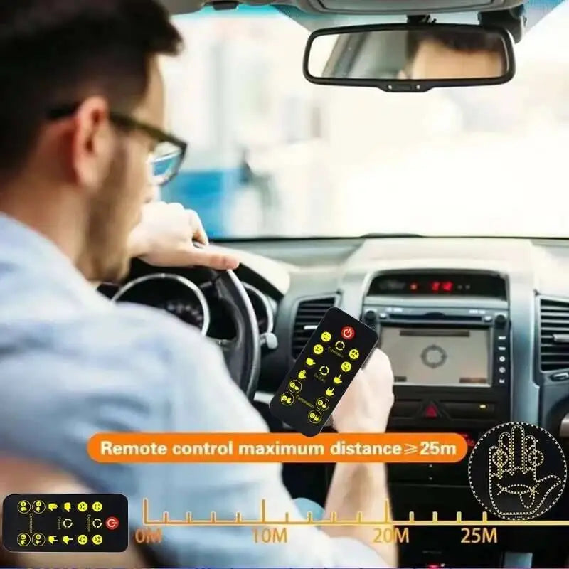 Creative LED Hand Gesture Warning Light