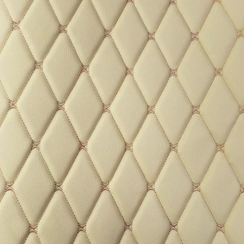 Embroidered Synthetic Leather Fabric with Sponge Lining