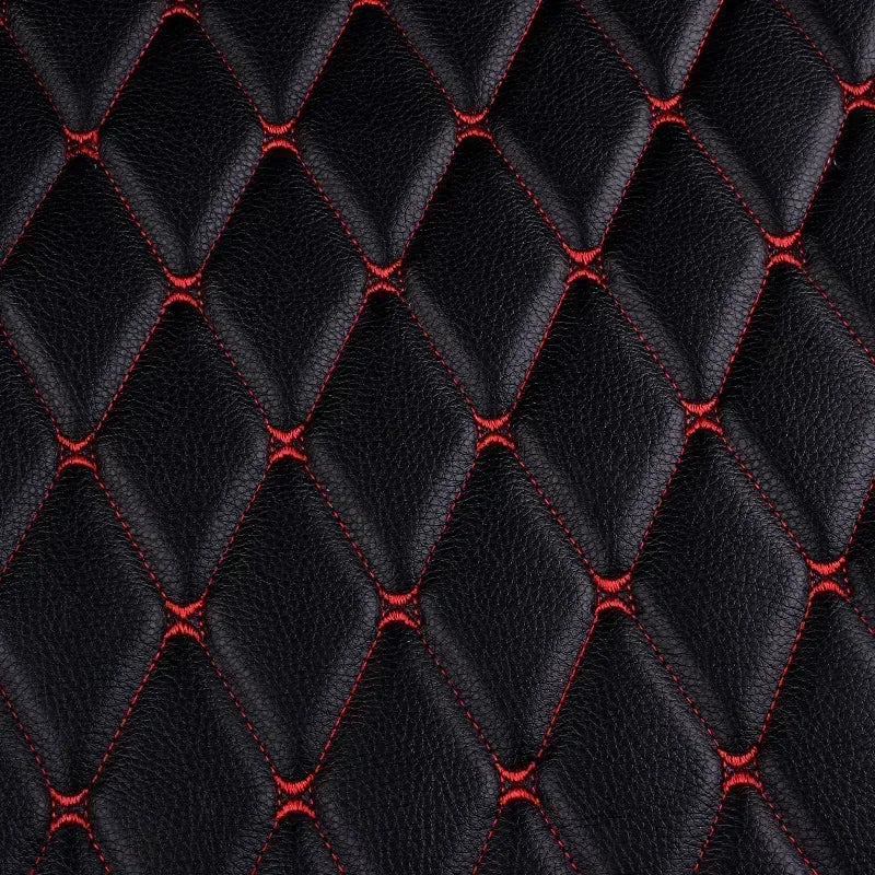 Embroidered Synthetic Leather Fabric with Sponge Lining
