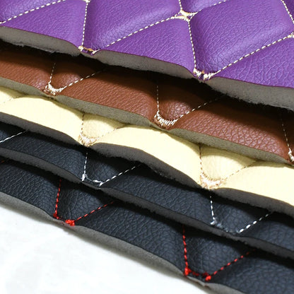 Embroidered Synthetic Leather Fabric with Sponge Lining