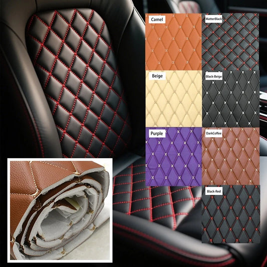 Embroidered Synthetic Leather Fabric with Sponge Lining