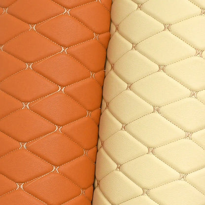 Embroidered Synthetic Leather Fabric with Sponge Lining